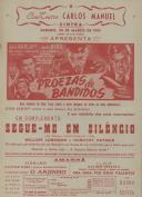 Programa do filme "Segue-me em Silêncio" com a participação de Boris Karloff, William Lundigan e Dorothy Patrick. 