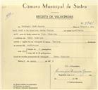 Registo de velocípede de marca Cabrita, com o nº 9921, em nome de Domingos José Duarte, morador em Pero Pinheiro.