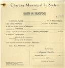 Registo de velocípede de marca Mauzer motorizada, com o nº 7579, em nome de Joaquim Carlos, morador em Codiceira.