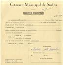 Registo de velocípede de marca Polido, com o nº 7987, em nome de António João Azenha, morador em Alvarinhos.
