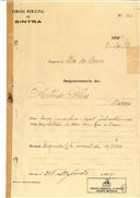 Construção de moradia em Cacém , em nome de António Alves, com o Processo OB nº 262/1924, com a licença de construção nº 257 de 15/07/1924.