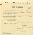 Registo de velocípede de marca Raio, com o nº 7797, em nome de Armando João da Silva Gomes, morador em Cacém.