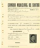 Registo de matricula de carroceiro 2 ou mais animais em nome de Maria Augusta Pacheco, moradora em Almoçageme, com o nº de inscrição 1630.