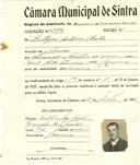 Registo de matricula de carroceiro de 2 ou mais animais em nome de Baltazar António Bicho, morador em Janas, com o nº de inscrição 2092.
