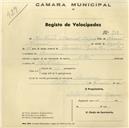 Registo de velocípede de marca Star, com o nº 719, em nome de António Manuel Miguel, morador em Amoreira.