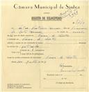 Registo de velocípede com o nº 7216, em nome de Artur Frutuoso Gomes, morador em Várzea de Sintra.