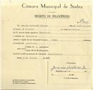 Registo de velocípede de marca Pombal, com o nº 9581, em nome de Joaquim Cristovão Ribamar, morador em Montelavar.