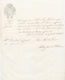 Circular de Pedro José de Oliveira, pelo Secretário Geral da 1ª Repartição do Governo Civil de Lisboa, ao Administrador do Concelho de Sintra, informando que deve remeter os exemplares das assinaturas e rubricas, aos Governadores de Braga e Coimbra.
