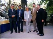 Dr.ª Edite Estrela, presidente da Câmara Municipal de Sintra, na quinta da Regaleira com a comitiva de Cuba durante o processo de geminação de Sintra com Havana. 