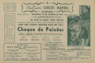 Programa do filme "Choque de Paixões" com a participação de Barry Sullivan, Bonita Granville, Eugene Pallete e Albert Dekker.