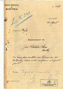 Construção de uma casa, em Queluz, em nome de José António Mira, com o Processo OB nº 407/1922.