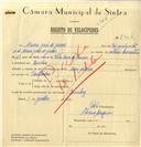 Registo de velocípede com o nº 8026, em nome de Maria José de Jesus, moradora em Queluz.