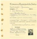 Registo de matricula de carroceiro em nome de José Louceiro, morador em Alcolombal, com o nº de inscrição 1800.