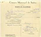 Registo de velocípede com o nº 9878, em nome de Francisco Martins, morador em Sabugo.