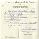 Registo de velocípede de marca The Reliance, com o nº 4935, em nome de Carlos Manuel Franco Campos, morador em S. Pedro de Sintra.