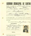 Registo de matricula de velocipedista em nome de Francisco Domingues, morador em Zambujal, com o nº de inscrição 2049.