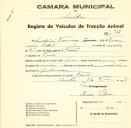 Registo de um veiculo de duas rodas tirado por um animal de espécie muar destinado a transporte de mercadorias em nome de [...] Francisco, morador em Faião.