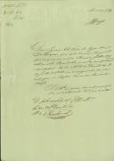 Atestado passado pelo Regedor Francisco António Raposo, da Paróquia de Almargem do Bispo, comprovando que Arceno, filho de Manuel Ramalho, morador no lugar de Dona Maria, trabalhava na lavoura com uma junta de bois e arado.