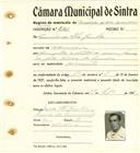 Registo de matricula de carroceiro de 2 ou mais animais em nome de Francisco da Silva Gonçalves, morador em Albarraque, com o nº de inscrição 2141.