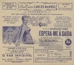 Programa do filme comédia "Espera-me à Saída" com a participação de Betty Grable e Macdonald Carey.