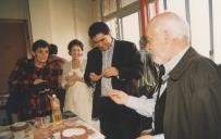 Visita de Rui Pereira, vereador da Câmara Municipal, acompanhado por Maria Conceição Carvalho e Maria João Figueiredo, à Escola de Formação Profissional.