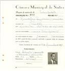 Registo de matricula de velocipedista em nome de Ricardo Magalhães Damião, morador no Pendão, com o nº de inscrição 6522.