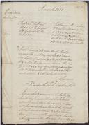 Feito cível de conta de testamento de Francisco Manuel, morador no Outeiro, cujo testamenteiro foi a sua mulher Maria Genoveva, morador em Montelavar.