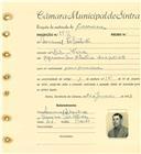 Registo de matricula de carroceiro em nome de Manuel Sebastião, morador em Vila Verde, com o nº de inscrição 1785.