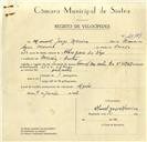 Registo de velocípede de marca Famel com motor Rex, com o nº 10139, em nome de Manuel Jorge Moreira, morador em Mercês.