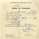 Registo de velocípede de marca Hunter, com o nº 3472, em nome de Francisco António Maria, morador em Rio de Mouro.