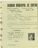 Registo de matricula de velocipedista em nome de Raul Batista, morador em São Pedro, com o nº de inscrição 1670.