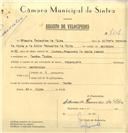 Registo de velocípede com o nº 7207, em nome de Edmundo Fernandes da Silva, morador em Cacém.