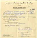 Registo de velocípede de marca Caravela, com o nº 6861, em nome de Florindo Silvestre Matias, morador em Bolembre.