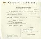 Registo de velocípede de marca Famel Rex, com o nº 8629, em nome de José Jorge Pexilga, morador em Cortegaça.