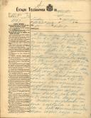 Telegrama do Administrador do Concelho de Lisboa, Diogo de Sousa , ao Administrador do Concelho de Sintra, solicitando que seja comunicada a captura de Esteves Lopes, filho de José Lemos e de Francisca Pulida, natural de Toledo, o qual fugiu da cadeia.