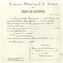 Registo de velocípede com o nº 5533, em nome de António Coelho Raimundo, morador em Lourel.