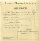 Registo de velocípede de marca Cycles Pombal, com o nº 6447, em nome de José Domingos da Silva Duarte, morador em Lameiras.