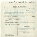 Registo de velocípede de marca Caravela, com o nº 5507, em nome de Joaquim Baeta dos Santos, morador em Fontanelas.