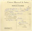 Registo de velocípede de marca Nacional, com o nº 9612, em nome de Casimiro Jerónimo dos Reis, morador em Bolelas.