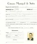 Registo de matricula de carroceiro em nome de Romão Jorge, morador em Arneiro dos Marinheiros, com o nº de inscrição 1956.