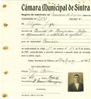 Registo de matricula de carroceiro de 2 ou mais animais em nome de Olegário Jorge, morador na Quinta do Bom Jardim, Belas, com o nº de inscrição 2191.