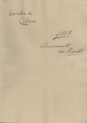 Livro de registo do lançamento dos quartos na Vila de Colares no ano de 1813.