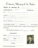 Registo de matricula de carroceiro em nome de Joaquim Coelho Rilhas, morador no Mucifal, com o nº de inscrição 2154.