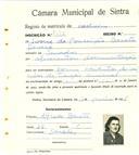 Registo de matricula de cocheiro em nome de Ivone da Conceição Barata, moradora nos Serrados, com o nº de inscrição 2173.