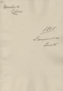 Livro de registo do lançamento dos quartos na Vila de Colares no ano de 1805.