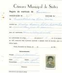 Registo de matricula de carroceiro em nome de Carlos Alberto da Silva Tomás, morador em Agualva, com o nº de inscrição 2153.