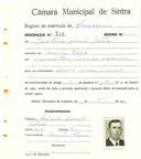 Registo de matricula de carroceiro em nome de Justino Duarte Matias, morador em Campo Raso, com o nº de inscrição 2192.