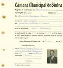 Registo de matricula de carroceiro de 2 ou mais animais em nome de Armindo Rodrigues Inácio, morador em Almoçageme, com o nº de inscrição 2206.